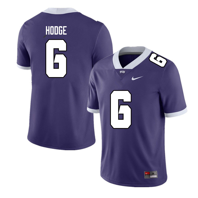 Men #6 Jamoi Hodge TCU Horned Frogs College Football Jerseys Sale-Purple